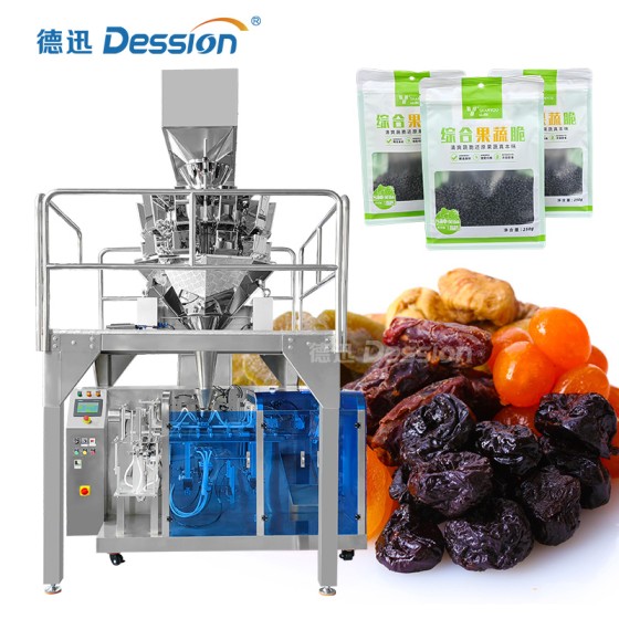 Automatic Zipper Self-Standing Bag Fruit Packaging Machine